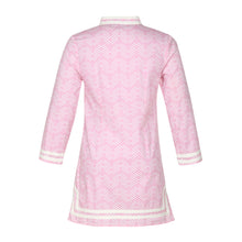 Load image into Gallery viewer, Dotted Chevron Long Sleeve Cabana Cover-Up