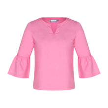 Load image into Gallery viewer, Pink Cosmos Savannah Ruffle Sleeve Top