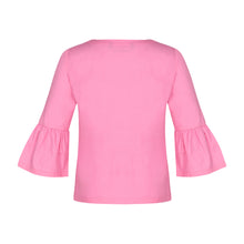 Load image into Gallery viewer, Pink Cosmos Savannah Ruffle Sleeve Top