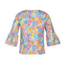 Load image into Gallery viewer, Off Tropic Savannah Ruffle Sleeve Top