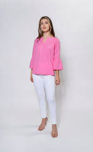 Load image into Gallery viewer, Pink Cosmos Savannah Ruffle Sleeve Top