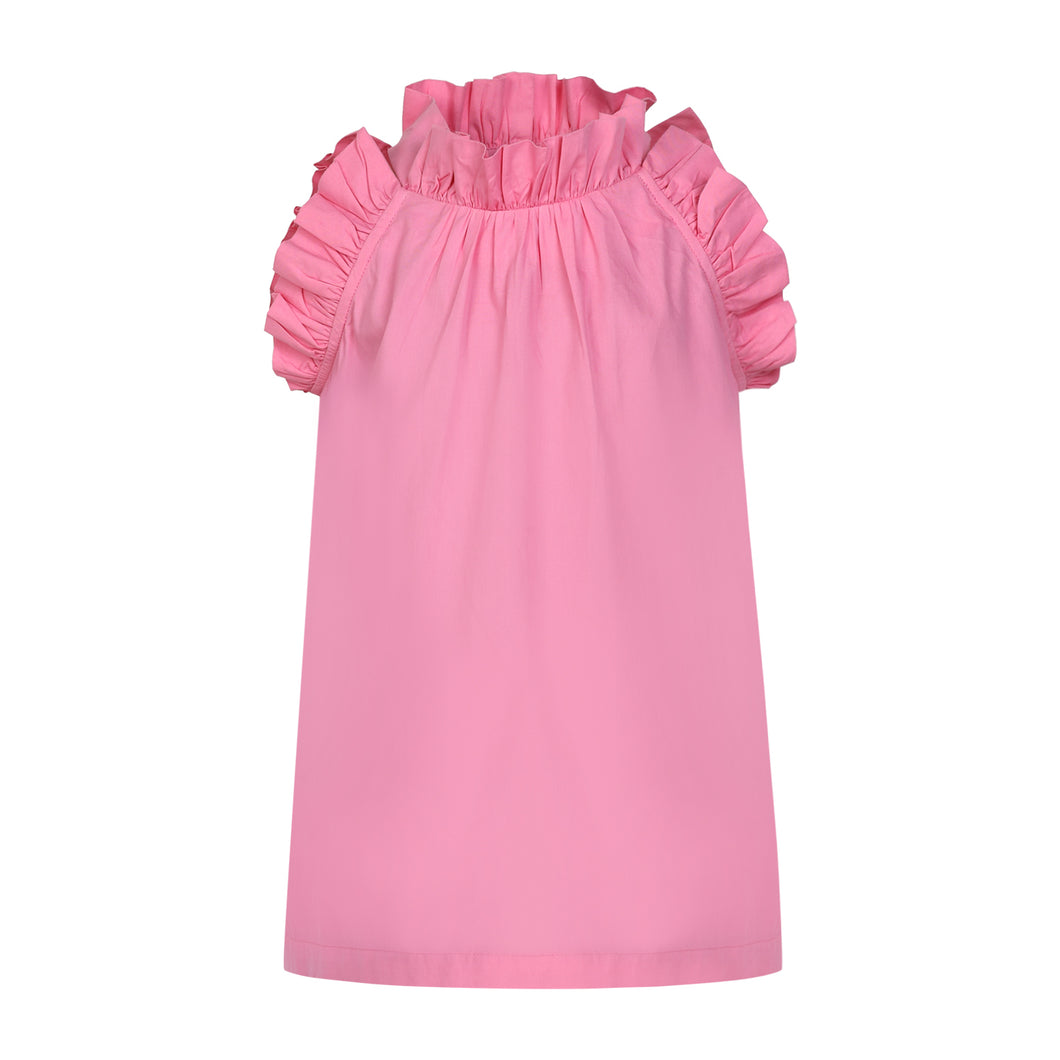 Pink Cosmos Chaney Ruffle Top